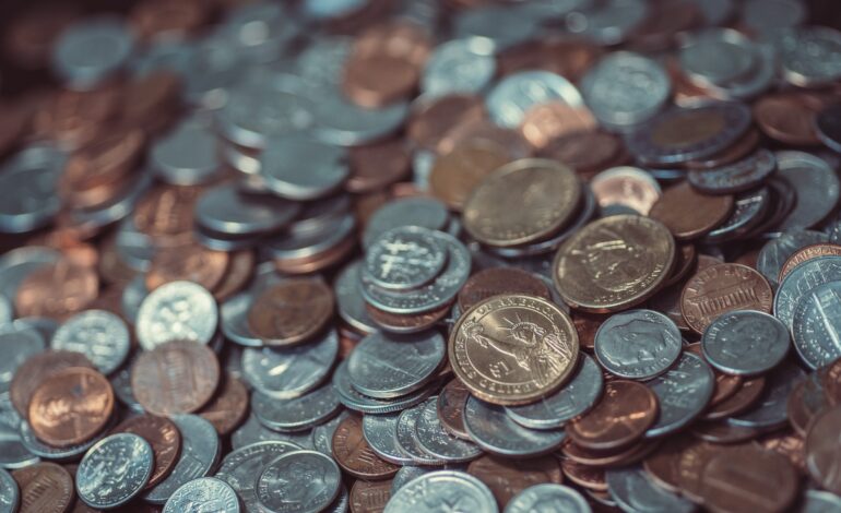 collection of United States of america coin currency