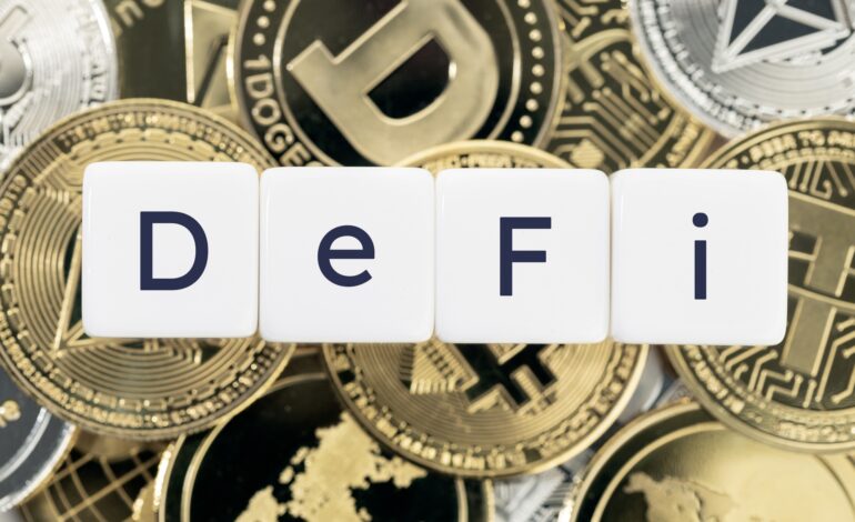 DEFI or Decentralized Finance concept