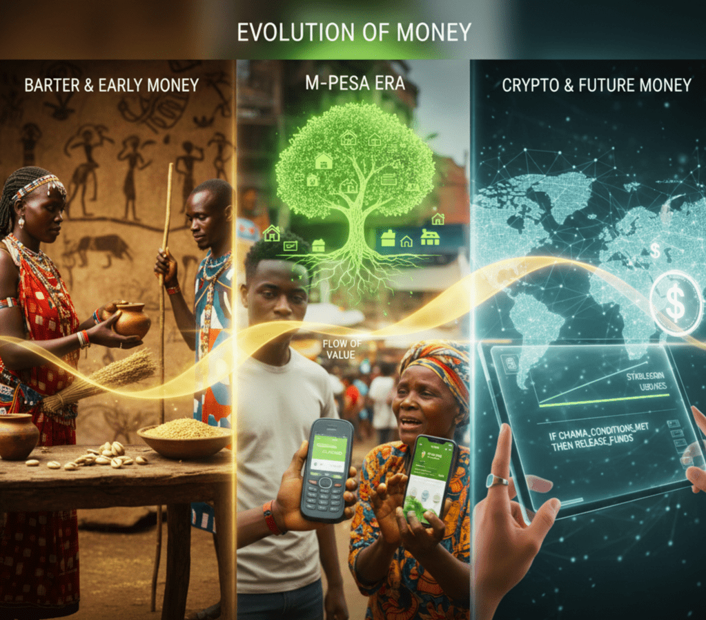The Evolution of Money: From Barter Systems to M-Pesa and Cryptocurrency