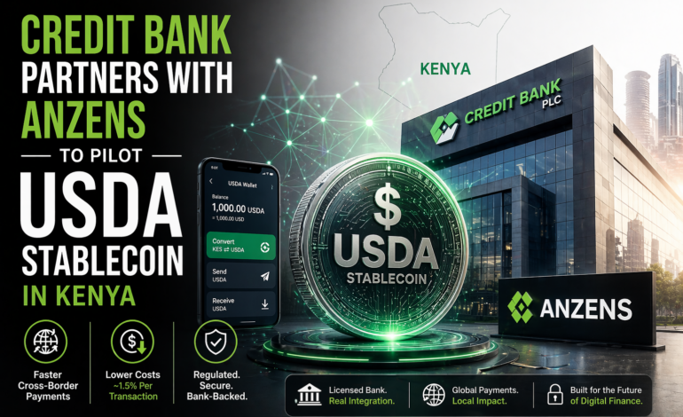 Credit Bank Kenya piloting USDA stablecoin with Anzens