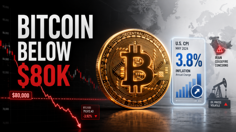 Bitcoin price falls below $80K as U.S. inflation hits 3.8% and rate cut hopes fade.