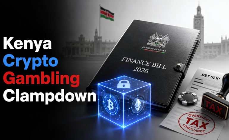 Kenya Finance Bill 2026 targeting crypto reporting and gambling tax compliance.