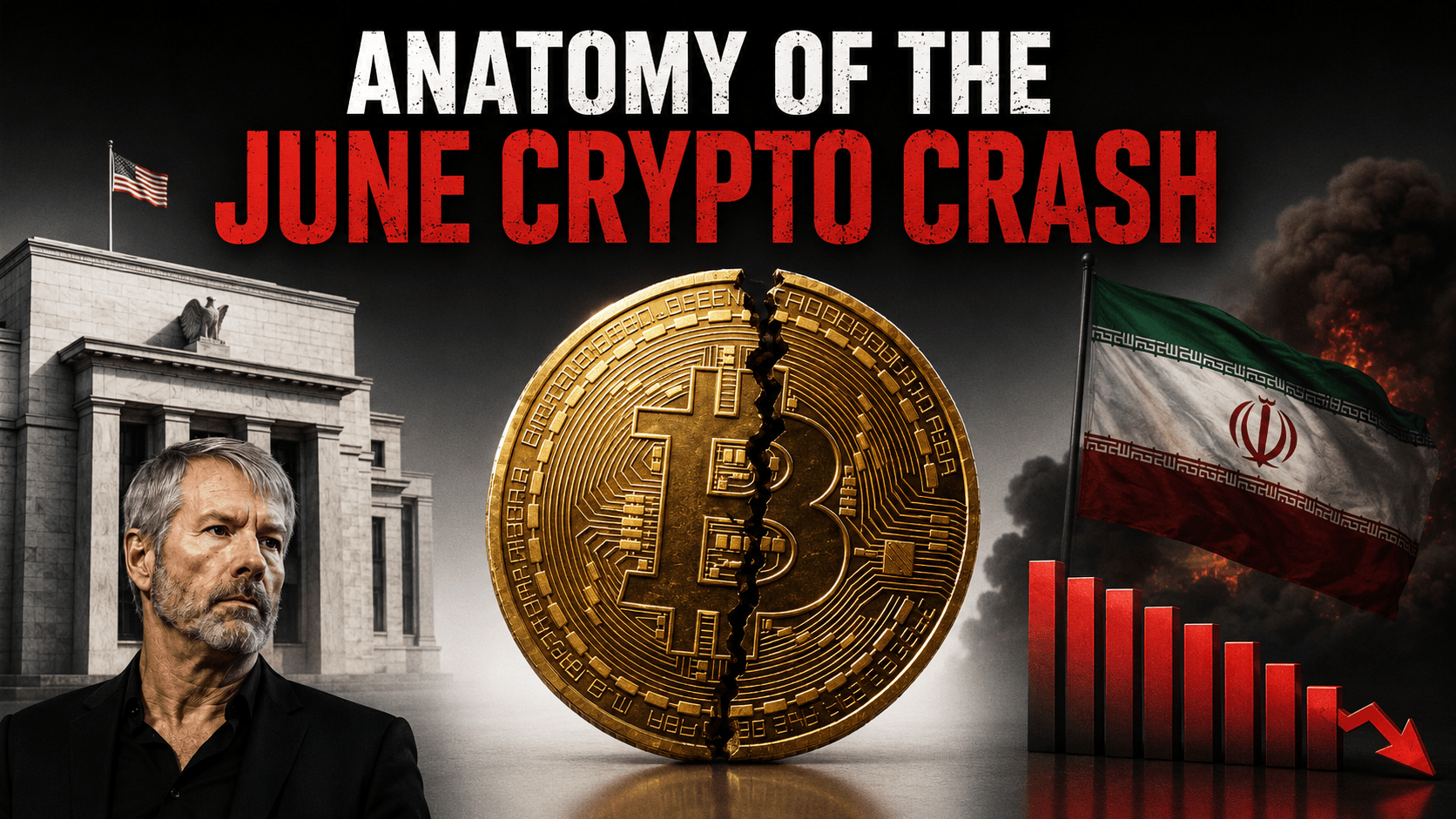 Anatomy of the June Crypto Crash: The Fed, Iran, Saylor, and ETF Outflows
