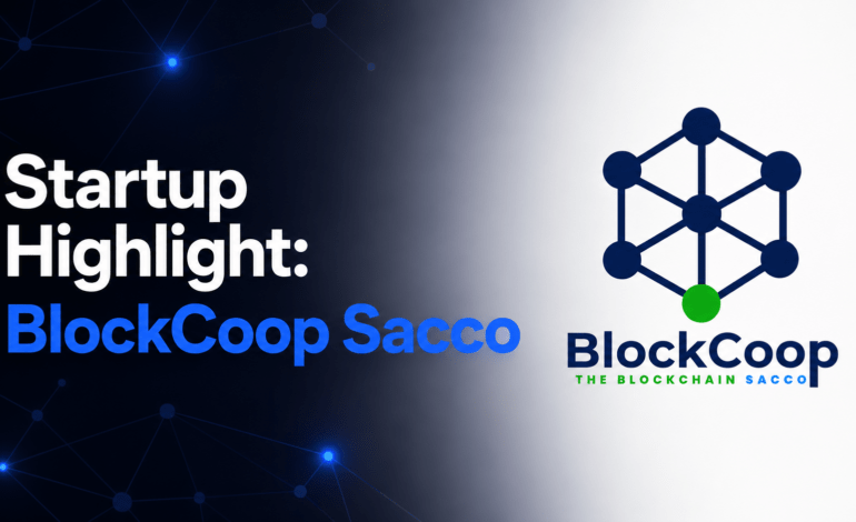 BlockCoop SACCO startup highlight featured image with the BlockCoop logo