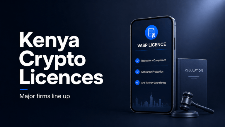 Kenya crypto VASP licensing with a digital licence application and regulation document