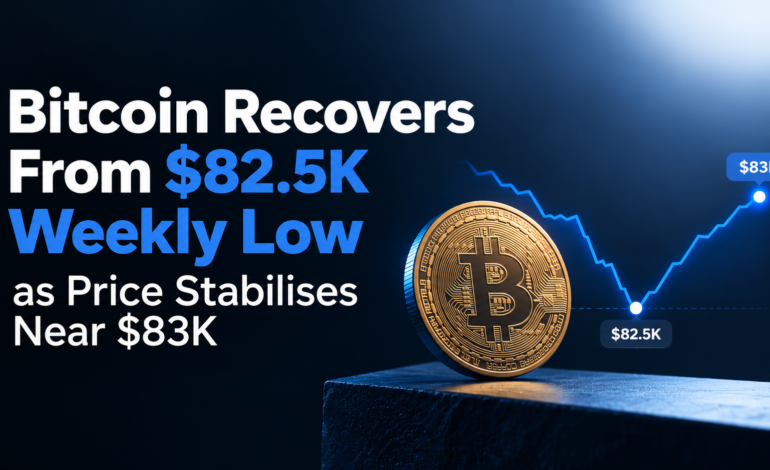 Bitcoin Recovers From $82.5K Weekly Low as Price Stabilises Near $83K