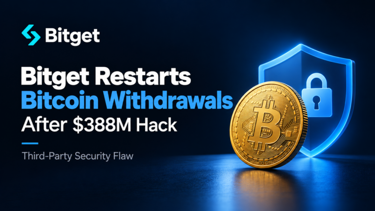Bitget restarts Bitcoin withdrawals after $388 million hack and third-party security flaw investigation