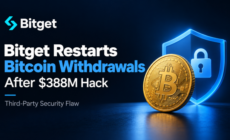 Bitget restarts Bitcoin withdrawals after $388 million hack and third-party security flaw investigation
