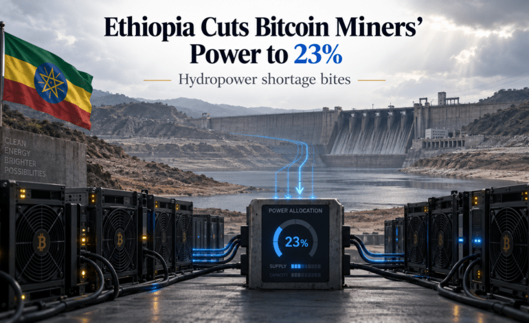 Ethiopia Cuts Bitcoin Miners’ Power to 23% as Hydropower Shortage Bites