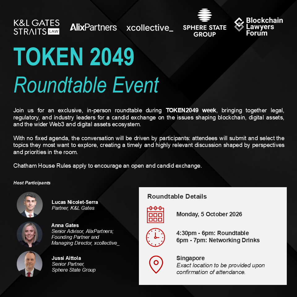 Roundtable during TOKEN2049 week in Singapore