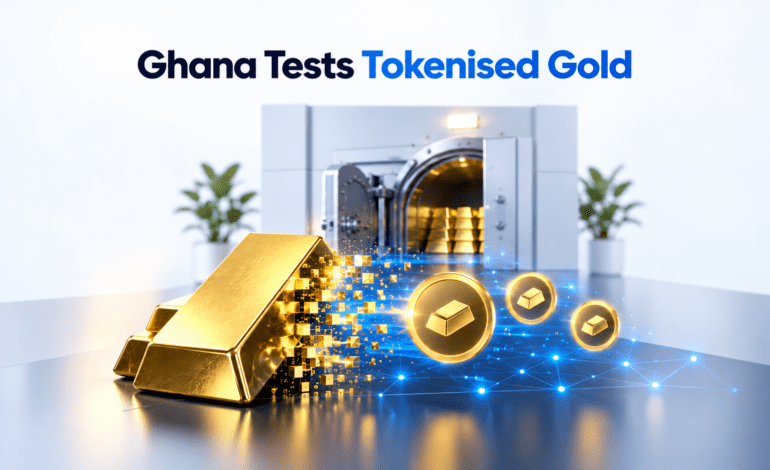 Gold bars transforming into digital tokens in Ghana’s SEC virtual asset sandbox