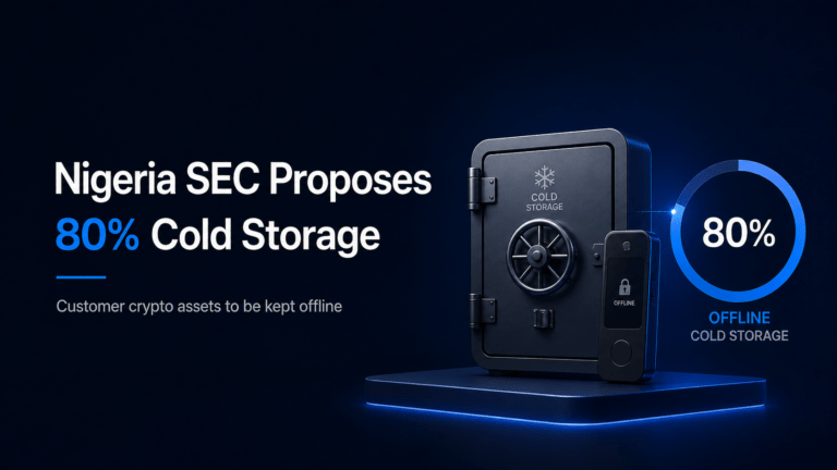 Cold storage vault representing Nigeria SEC proposal requiring 80% of customer crypto assets to be kept offline