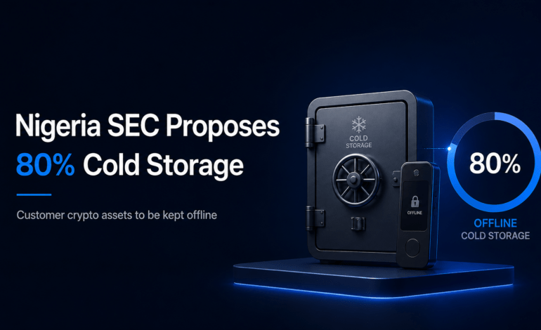 Cold storage vault representing Nigeria SEC proposal requiring 80% of customer crypto assets to be kept offline