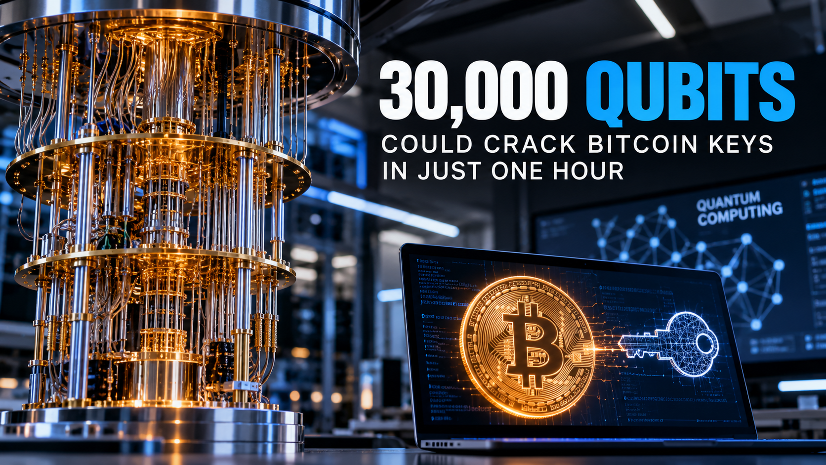 Researchers Say 30,000-Qubit Quantum Computer Could Crack Bitcoin Keys in One Hour